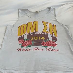 Phi mu/ sigma Nu White rose bowl tank